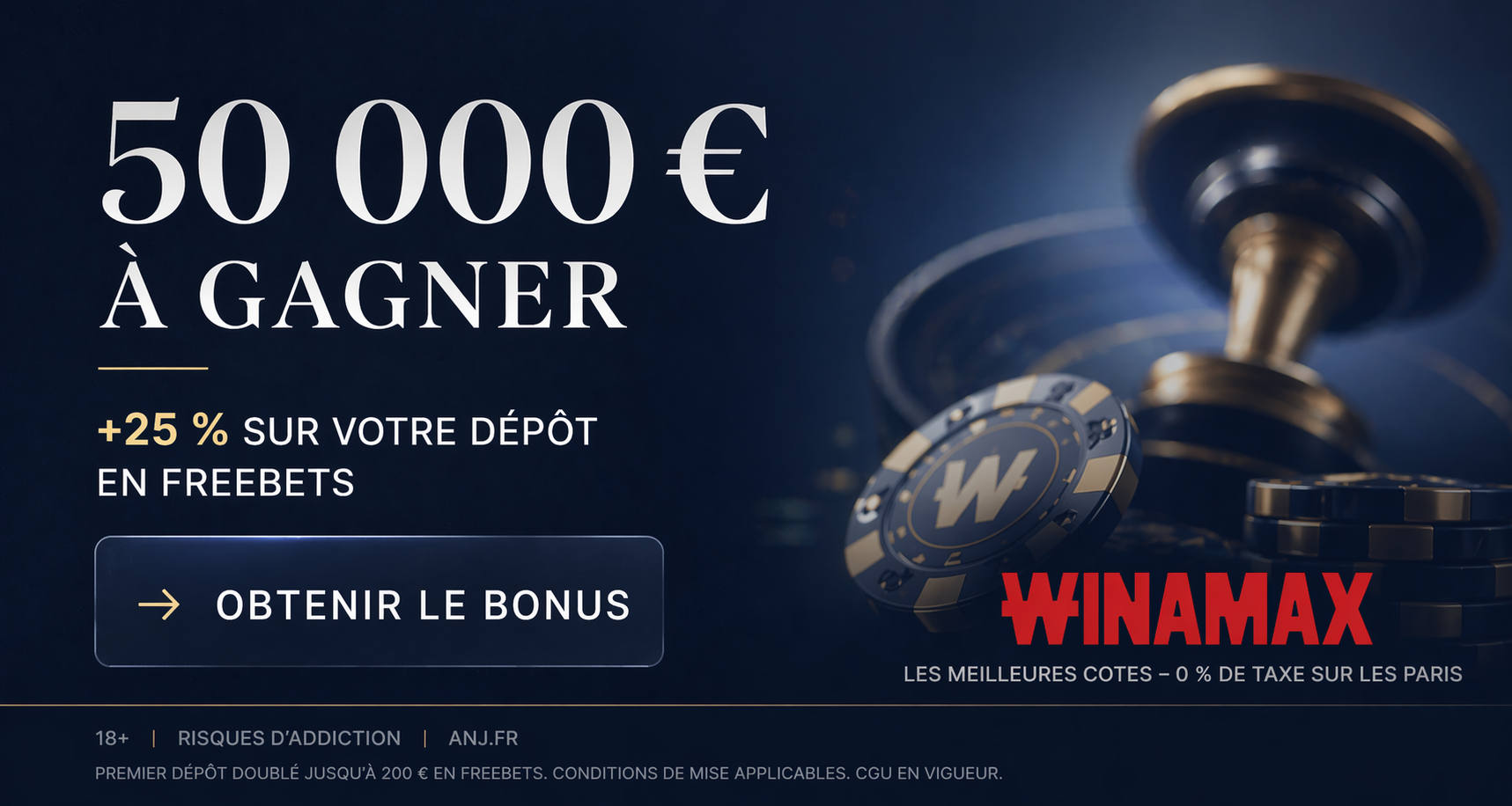 Obtenir le bonus Winamax